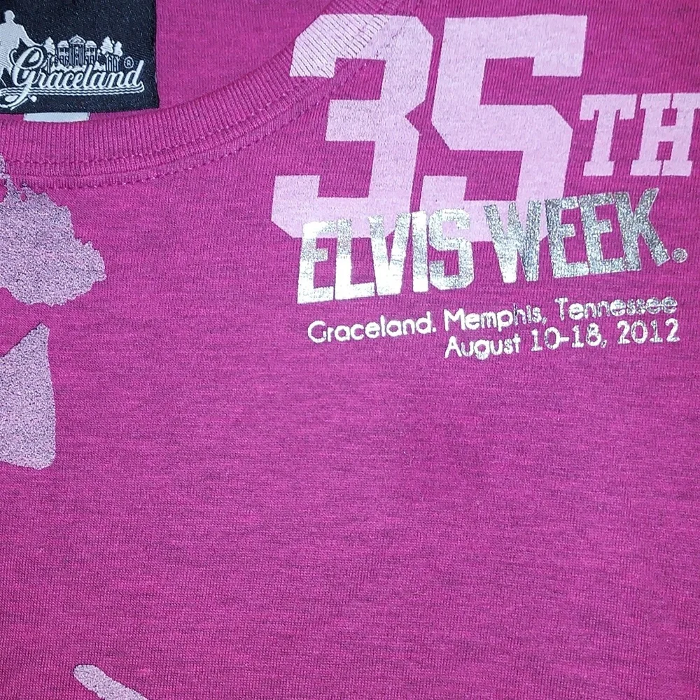 Graceland  Elvis 2012 35th Anniversary tee shirt NWOT - Picture 2 of 6